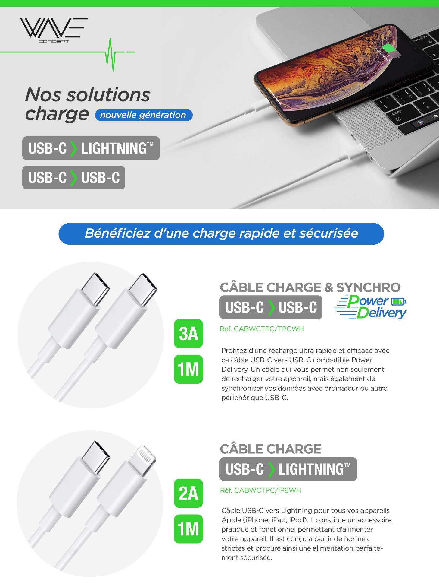 Apple Câble USB-C vers Lightning (1 m)