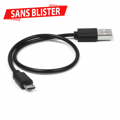 Cable Data Micro USB Black 30 cms - Without blister