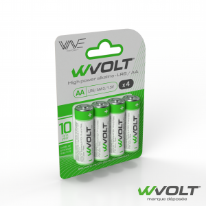 Piles W Volt AA LR06 - AM-3  1,5V / 24A Alkaline ( vendues par 4 )